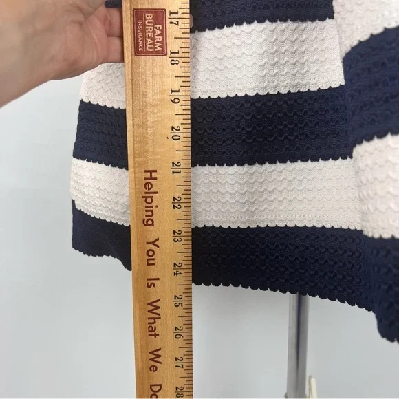 San Souci Navy & White Striped Strapless Mini Dress Size M - Picture 4 of 9